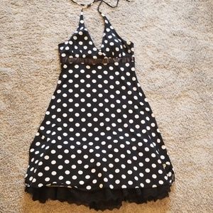 Polka dot halter dress